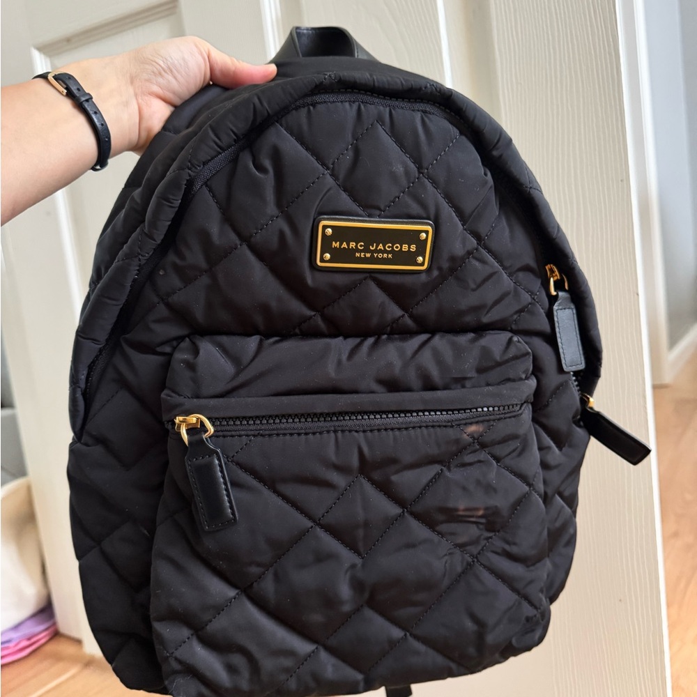 Marc Jacobs Black Quilted Backpack
